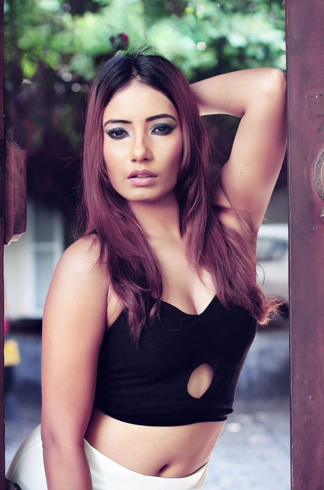 Fashion model portrait with editorial styling