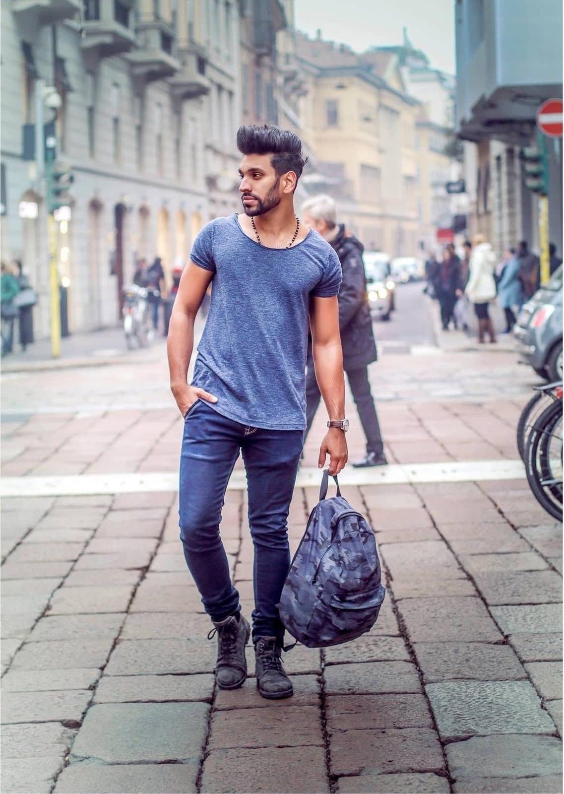 Natural portrait on a street in Milan